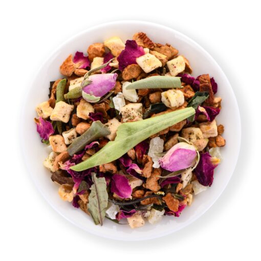 Früchtetee Fruchtblüte ist ein süßer, natürlich aromatisierter Früchtetee