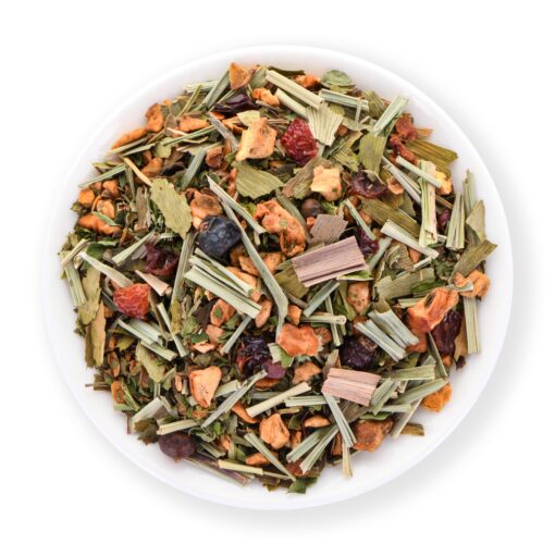 Mint&Fire Kräutertee ist ein Kräutertee mit Ecken und Kanten: frische Minze, tiefgründiger Wacholder, ein Hauch Minzschokolade und ein feuriger Chili-Abgang.