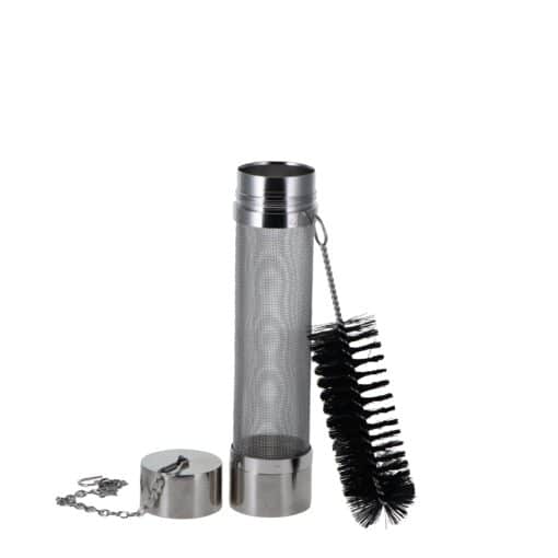 Edelstahlfilter Teesieb Zylinder L 169 × 35 mm mit Reinigungsbürste