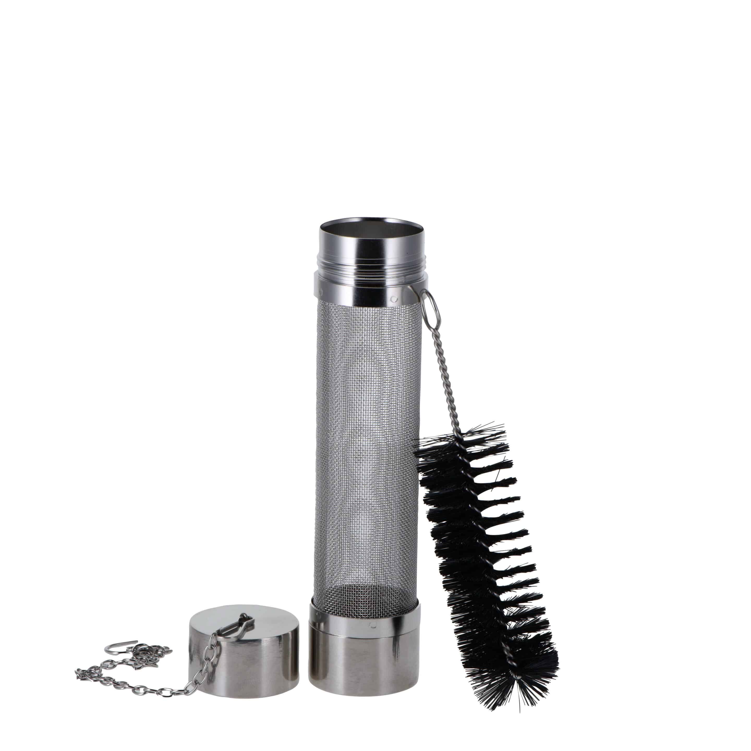 Edelstahlfilter Teesieb Zylinder Edelstahlfilter Teesieb Zylinder L 169 × 35 mm mit Reinigungsbürste